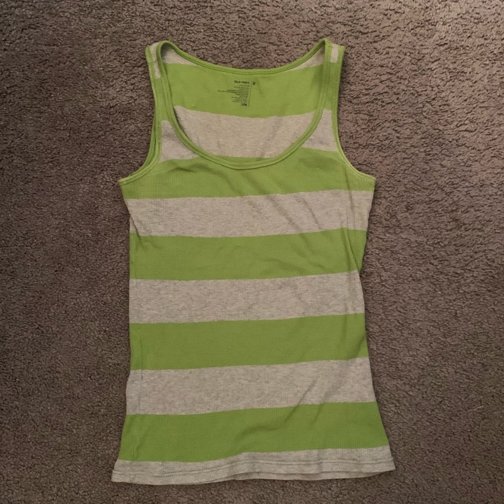 Green and gray old navy tank top